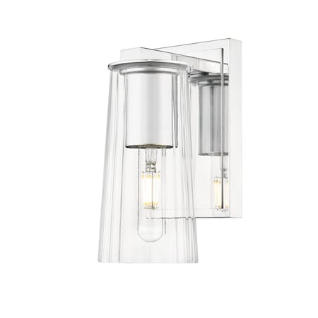 Z-Lite Titus 1 Light Wall Sconce, 4.5in. W x 9.5in. H, Chrome 826-1S-CH